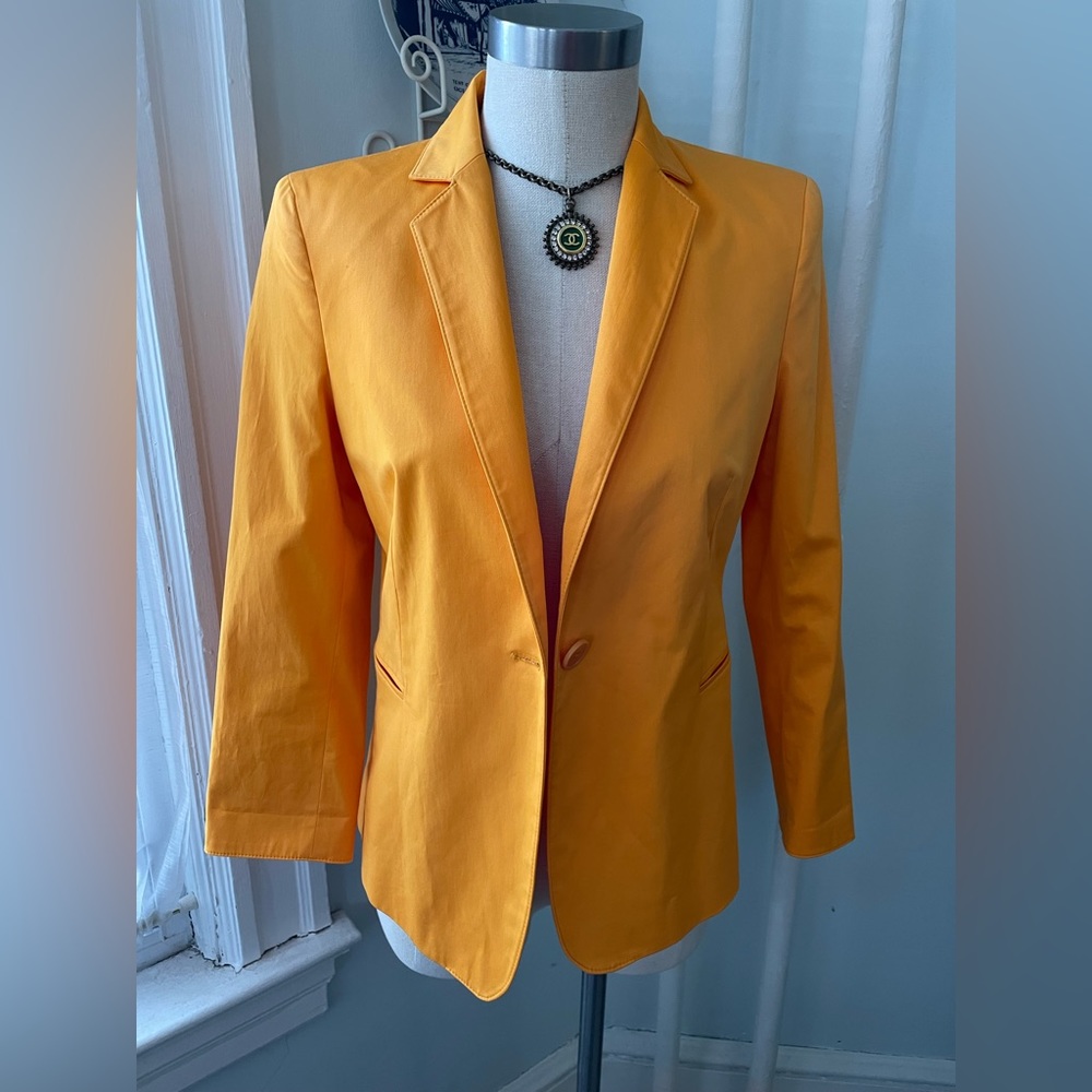 Akris Punto One Button Blazer Jacket Size 6